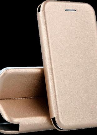 Чехол книжка для xiaomi redmi note 8t золотой