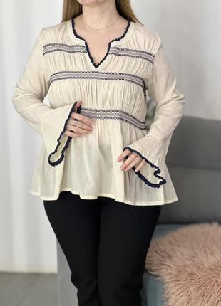 Романтична бавовняна блуза №50/41