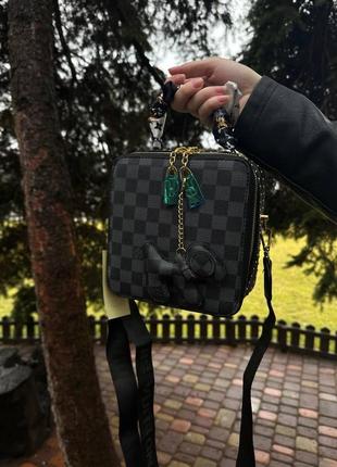 Шкіряна жіноча сумка louis vuitton коричнева жіноча сумочка на плече луї вітон в подарунковій упаковці