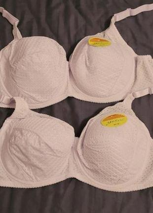 Белый бюстгалтер с мягкой чашкой, батал, 110f