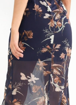 Распродажа платье hope &amp; ivy меди asos с разрезами, открытыми плечами и оборками4 фото