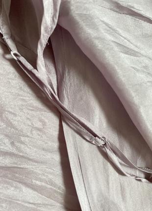 Шелковое платье на бретелях лавандовое платье 10/ xs s5 фото