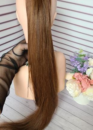 Хвост каскадный  шиньон винтажное изделие 100% натуральный волос10 фото