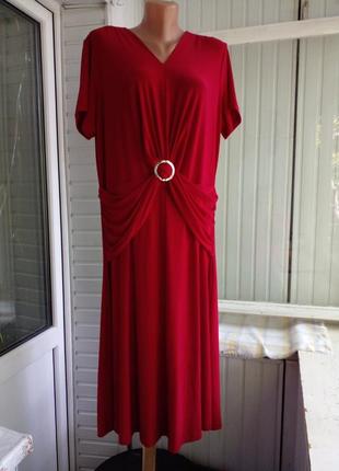 Красное платье большого размера батал