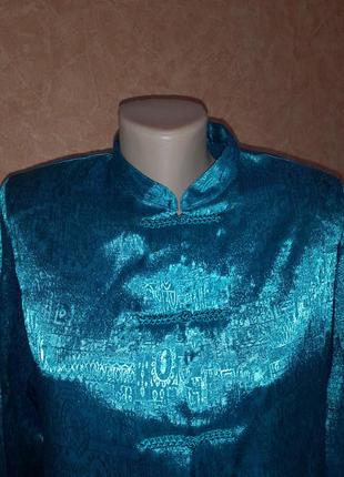 Рубаха шёлковая, индийская рубашка из шелка в восточном стиле, туника шелковая мужская2 фото