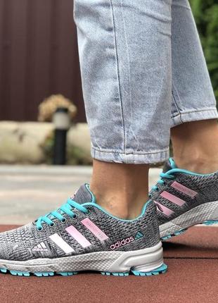 Красиві жіночі легкі кросівки adidas marathon tr 26 сірі2 фото