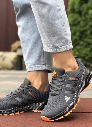 Крутые женские лёгкие кроссовки adidas marathon tr 26 серые1 фото