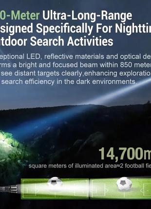 Потужний ліхтар klarus xt12gt pro 1600lm 850m акб 21700 5000 mah type-c супер яскравий потужний ліхтар6 фото