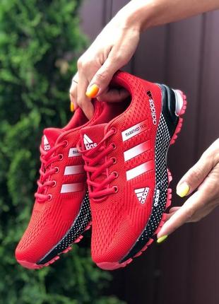 Круті жіночі легкі кросівки adidas marathon tr 26 червоні2 фото
