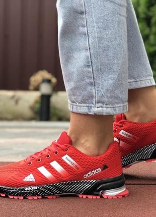 Круті жіночі легкі кросівки adidas marathon tr 26 червоні3 фото