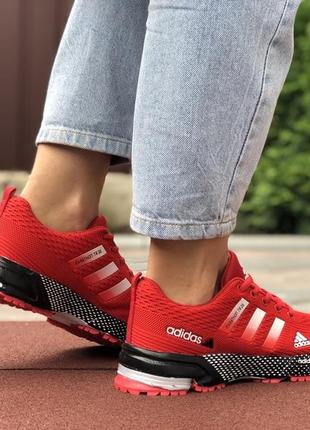 Круті жіночі легкі кросівки adidas marathon tr 26 червоні4 фото