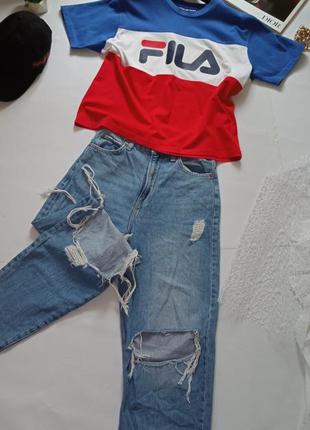 Женские рваные джинсы мом от tally weijl 🔥10 фото