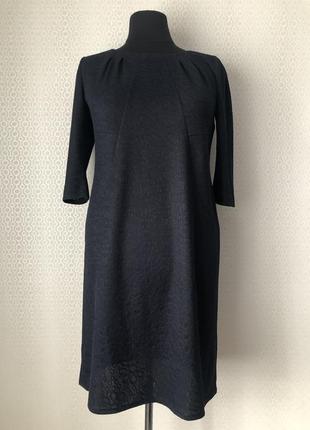 Элегантное нарядное темно-синее платье, украина, размер 56 (54)1 фото