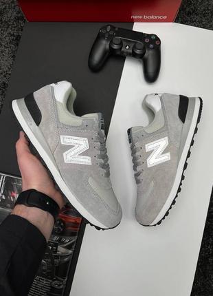 Мужские кроссовки new balance 574 light gray reflective