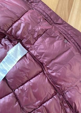 Демисезонное пальто цвета марсала, длинная куртка на весну6 фото