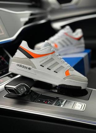 Мужские кроссовки adidas originals drop step white gray orange3 фото