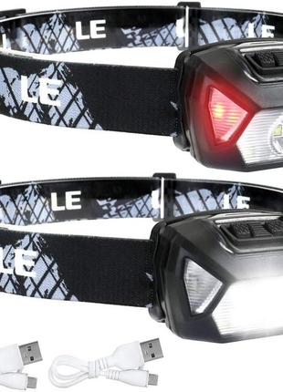 Аккумуляторный налобный фонарь lepro us. новый. купленный в сша