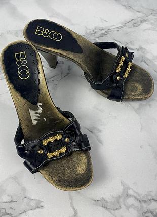 Стильні босоніжки b&co, шкіра