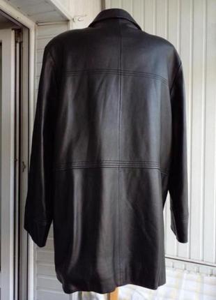 Кожаная куртка на синтепоне большого размера батал4 фото