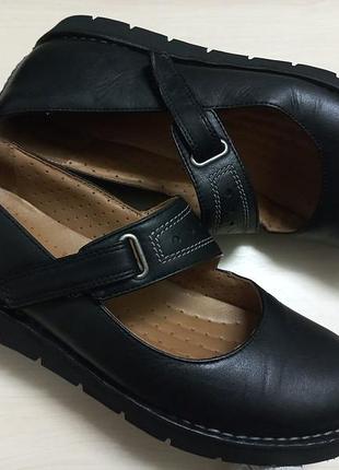 Туфли мокасины кожа жен 41-40.5р.clarks индонезии