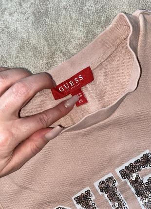 Прогулочный спортивный костюм guess xs 34 пудрового цвета5 фото