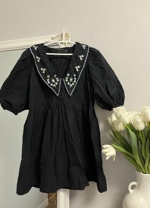 Сукня з комірцем вишивка h&m zara mango asos5 фото