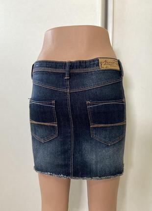 Базовая джинсовая мини юбка No48210 фото