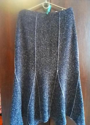 Теплая длинная юбка