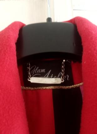 Шикарное дизайнерское красное пальто укр бренд дизайнер ателье шоурум ретро винтаж шерсть2 фото