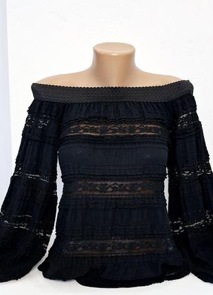 Блуза кофта со спущенными плечами