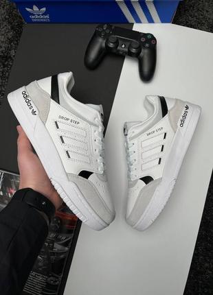 Мужские кроссовки adidas originals drop step white gray