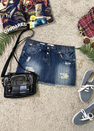 Актуальная джинсовая мини юбка No298