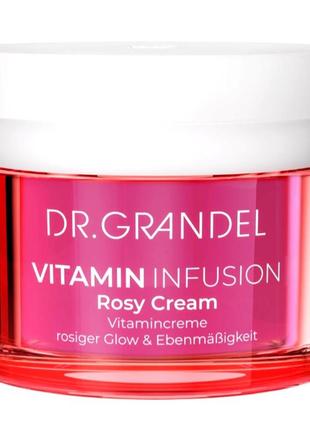 Dr.grandel vitamin infusion rosy cream, космецевтика,элитный проф 24-часой питательный крем с вит а,в,с, ана, гранат, манго, роза1 фото