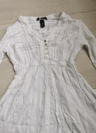Красивая коттоновая блуза с перламутровыми пуговицами2 фото