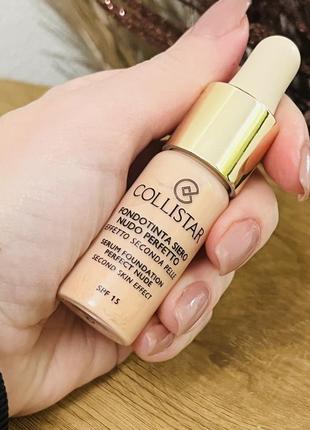 Оригінал collistar serum foundation perfect nude second skin effect spf 15 тональний крем 02 фото