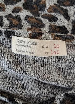 Тепленькое платье zara 10-11л леопардовое платье zara 5