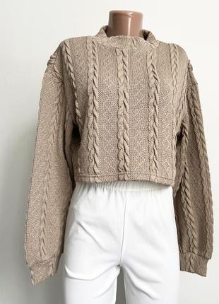 Укорочений стильний светр джемпер zara