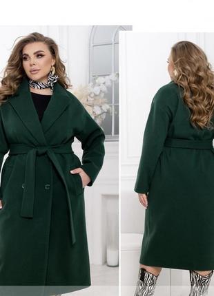 Стильное, монохромное двубортное пальто oversize, различные цвета4 фото