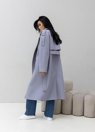Двубортное полушерстяное пальто из новой коллекции 2024 размеры от 40 до 54 четыре цвета в наличии5 фото
