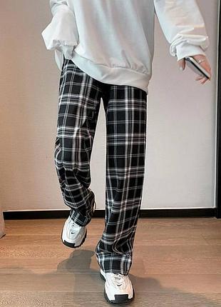 Брюки премиум качества🔥, штаны в клетку, пижама, брюки в клетку1 фото