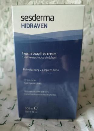 Sesderma hidraven foamy soap free cream ніжний пінистий крем для обличчя й тіла без мила, 300 мл2 фото