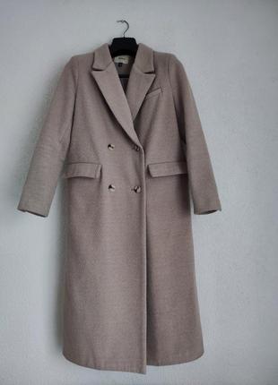 Пальто coosh | пальто прямого крою | беж пальто | довге пальто