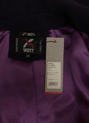 Кашемировое, шерстяное, пальто, лиловое, фиолетовое, x-woyz, прямое, с поясом,5 фото
