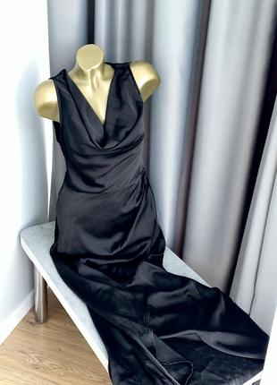 Длинное черное вечернее платье длинное платье длинное1 фото