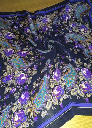 Роскошный винтажный шелковый платок в стиле eetro