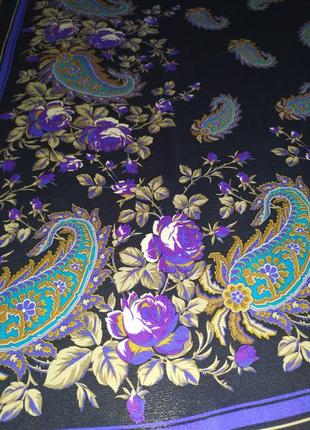 Роскошный винтажный шелковый платок в стиле eetro3 фото
