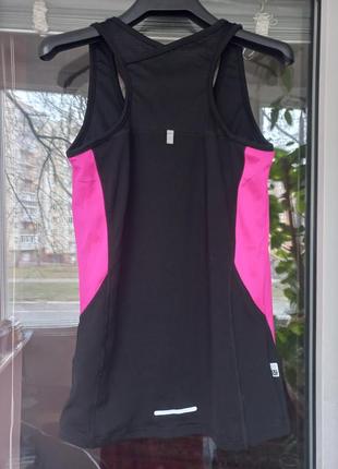 Спортивная майка karrimor c  топом - поддержка  черный с неон розовый4 фото
