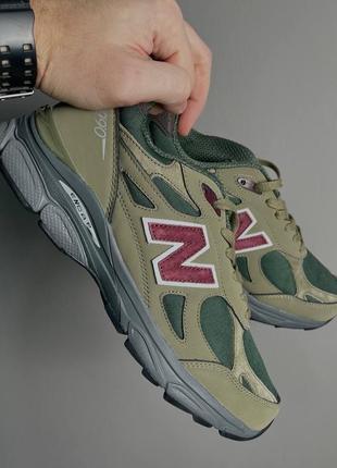 New balance 990v3 miusa teddy santis green purple1 фото