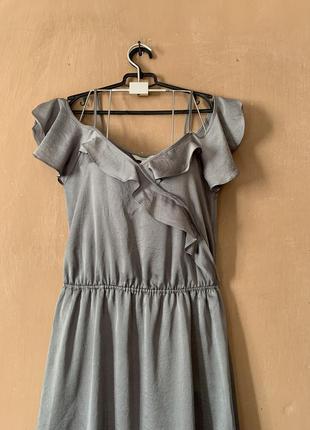 Новое платье next размер m эффектное оливкового цвета2 фото