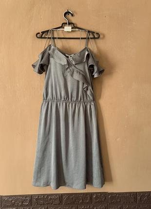 Новое платье next размер m эффектное оливкового цвета5 фото